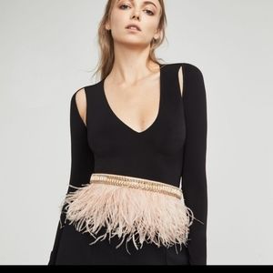 BCBG MAX AZRIA Ostrich Feather belt XS/S
